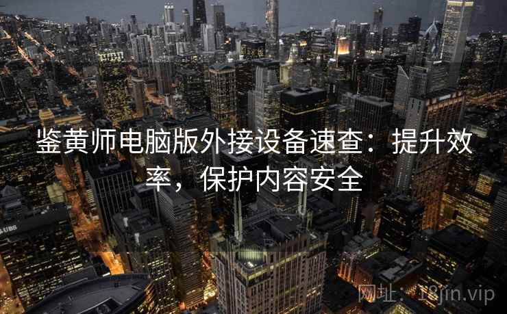 鉴黄师电脑版外接设备速查：提升效率，保护内容安全